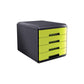 Cassettiera 4 cassetti ARDA Mydesk polistirolo e materiale infrangibile grigio/verde - 18P4PV