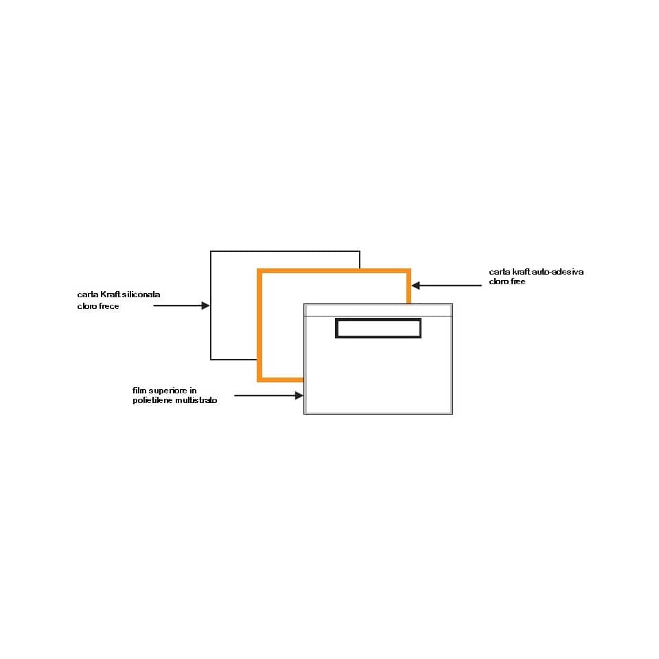 Buste autoadesive portadocumenti WeECO 24x18 cm trasp. ( 50% plastica in meno) conf. da 100 buste - G-240180100N