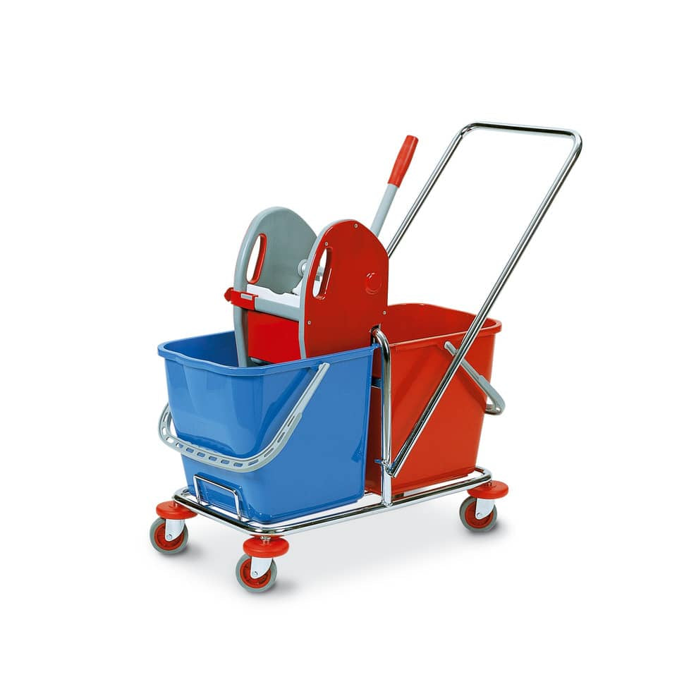 Carrello pulizia Perfetto Factory "Duo" + 2 secchi 25 lt. 0470B