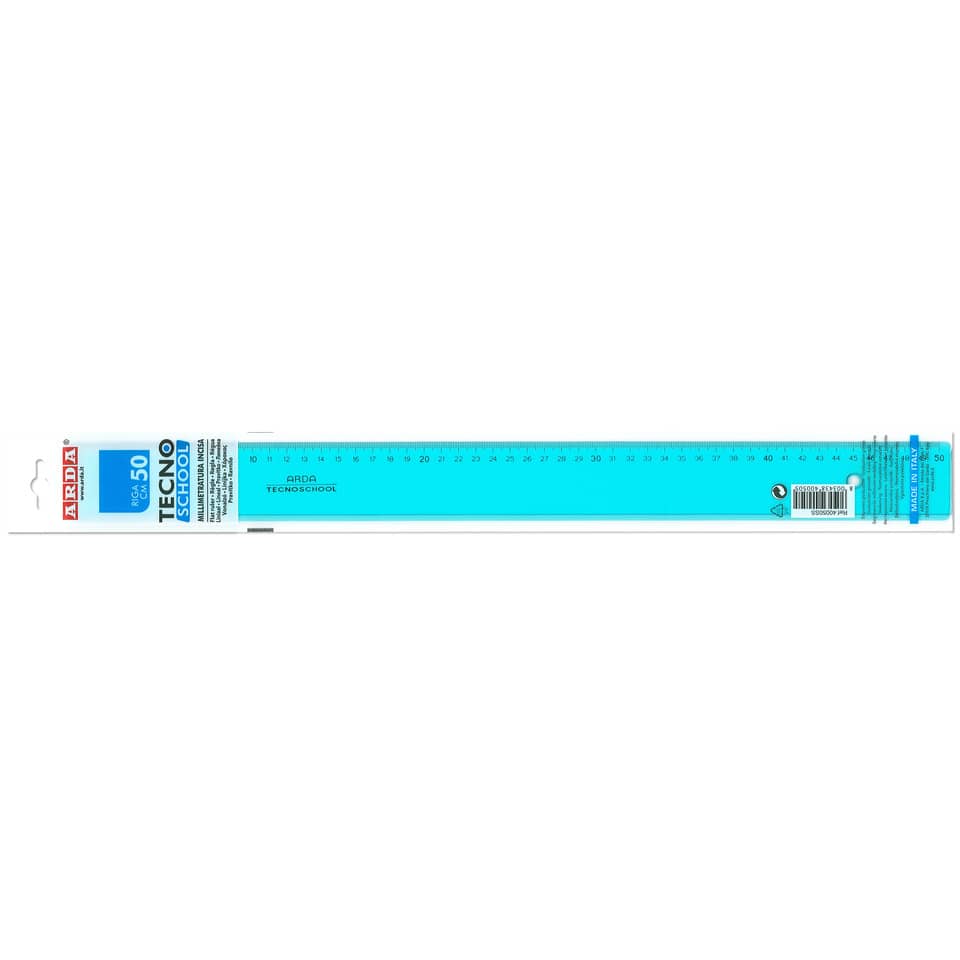 Riga ARDA Tecnoschool polistirolo termoresistente azzurro trasparente 50cm 40050SS