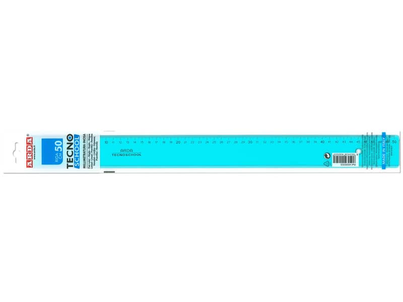 Riga ARDA Tecnoschool polistirolo termoresistente azzurro trasparente 50cm 40050SS