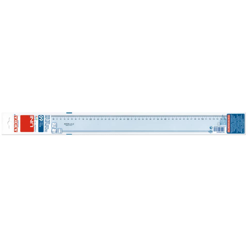 Riga ARDA Uni polistirolo termoresistente fumé ottico trasparente 60cm - 28960SS