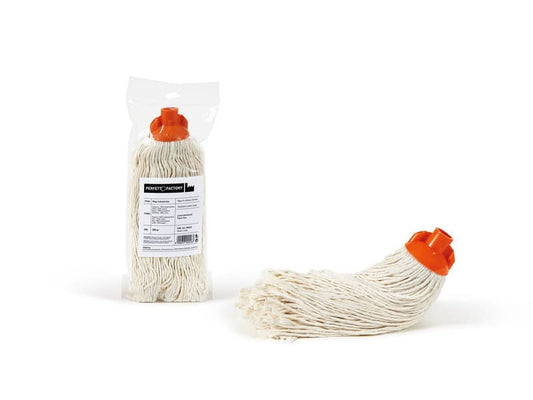 Mop in cotone Perfetto Factory 280 gr. bianco / coccia arancio 0024F