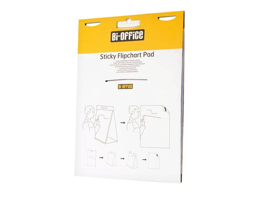 Lavagna da tavolo Bi-Office in carta autoadesiva 58,5x50 cm bianco - 20 fogli FL148303