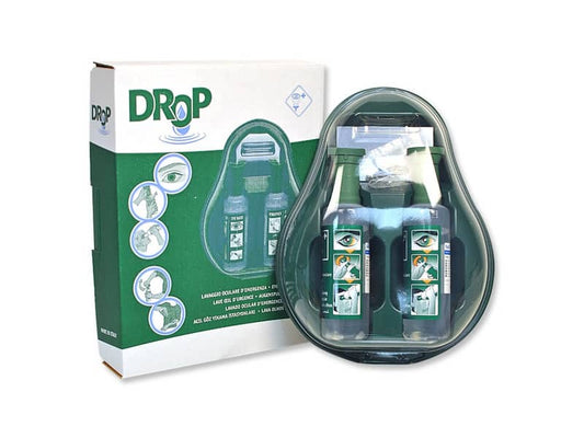 Stazione lavaggio oculare PVS verde 2 flaconi da 500 ml - cps202