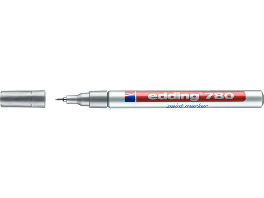 Marcatore a vernice edding 780 punta conica 0,8 mm argento 4-780054