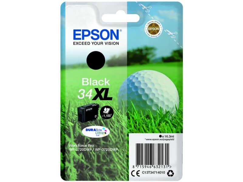 Cartuccia inkjet alta capacità Pallina da golf 34XL Epson nero C13T34714010