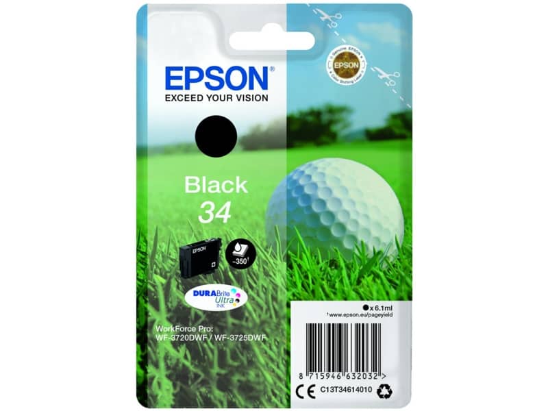 Cartuccia inkjet Pallina da golf 34 Epson nero C13T34614010