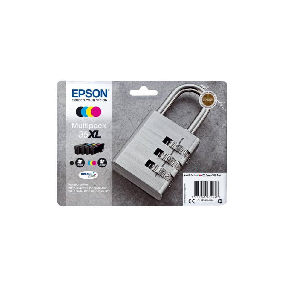 cartucce inkjet alta capacità Lucchetto 35XL Epson nero+ciano+magenta+giallo Multipack - C13T35964010