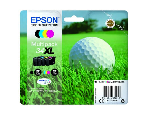 Cartucce inkjet alta capacità Pallina da golf 34XL Epson n+c+m+g Multipack - C13T34764010