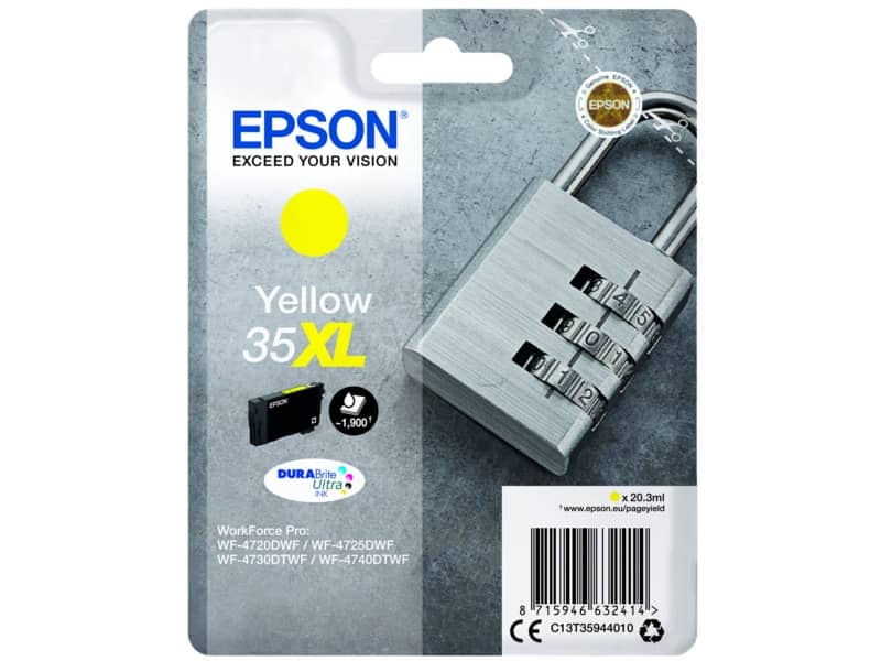 Cartuccia inkjet alta capacità Lucchetto 35XL Epson giallo C13T35944010