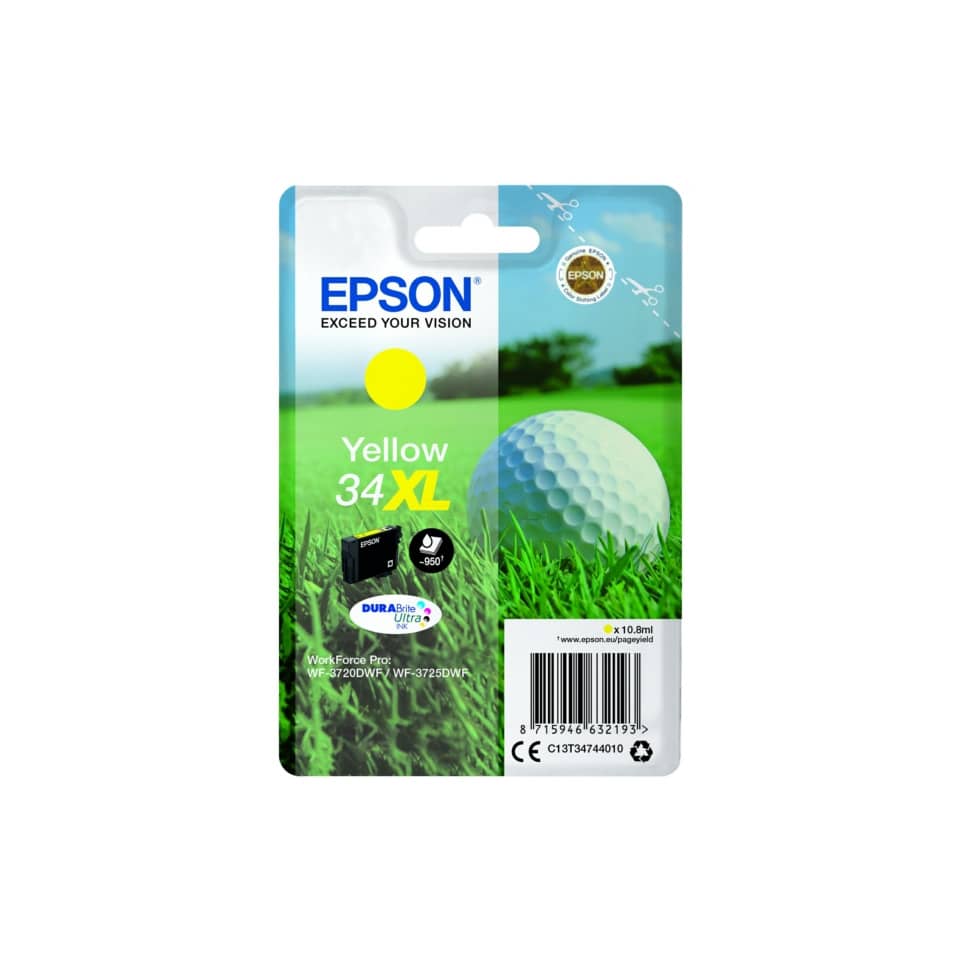 Cartuccia inkjet alta capacità Pallina da golf 34XL Epson giallo C13T34744010