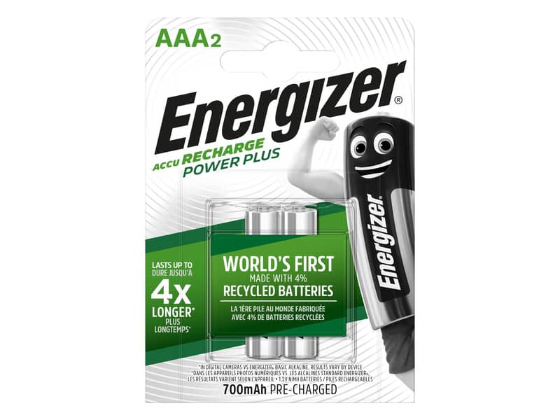 Batterie ricaricabili ENERGIZER Power Plus AAA - 700 mAh conf. da 2 - E300626501