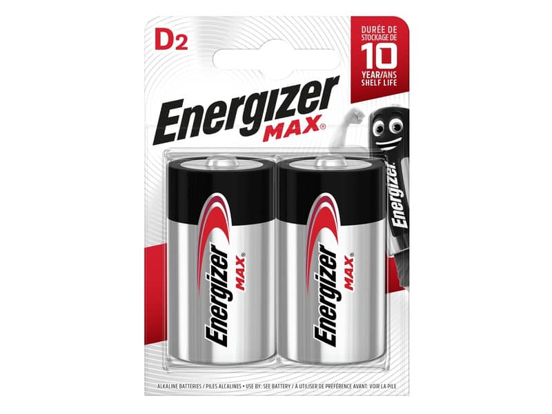 Batterie ENERGIZER Max D  conf. da 2 -E301533400