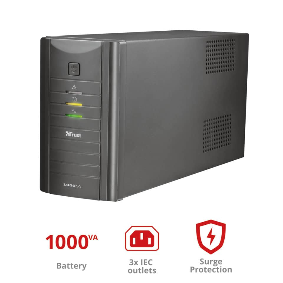 Gruppo di continuità da 1000 VA UPS Trust Oxxtron nero 17680