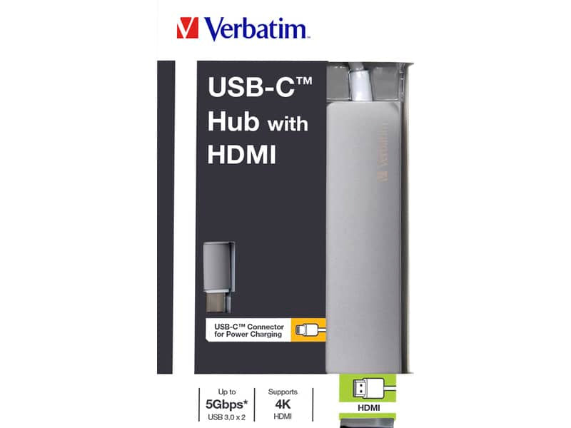Hub USB-C 2 Porte USB 3.0 Verbatim HDMI  49540