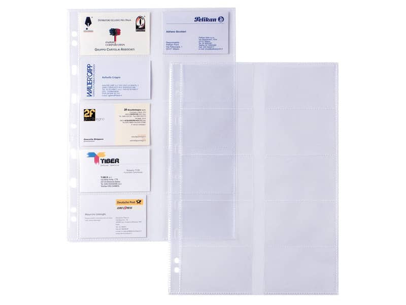 Buste foratura univ. porta biglietti da visita (10 spazi 9x5 cm) Sei Rota Atla Card Conf. 10 buste formato A4 - 662131