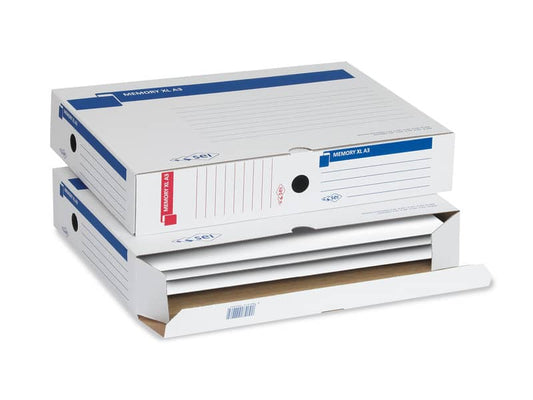 Scatola archivio Sei Rota Memory XL A3 30x42 cm - dorso 8 cm bianco 673205