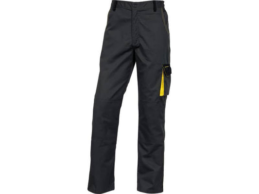 Pantaloni da lavoro DELTA PLUS D-Mach con elastico - 6 tasche grigio-giallo - XXL - DMPANGJXX