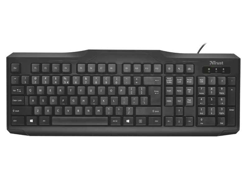 Tastiera con cavo da 1,8 m Trust ClassicLine nero 23670