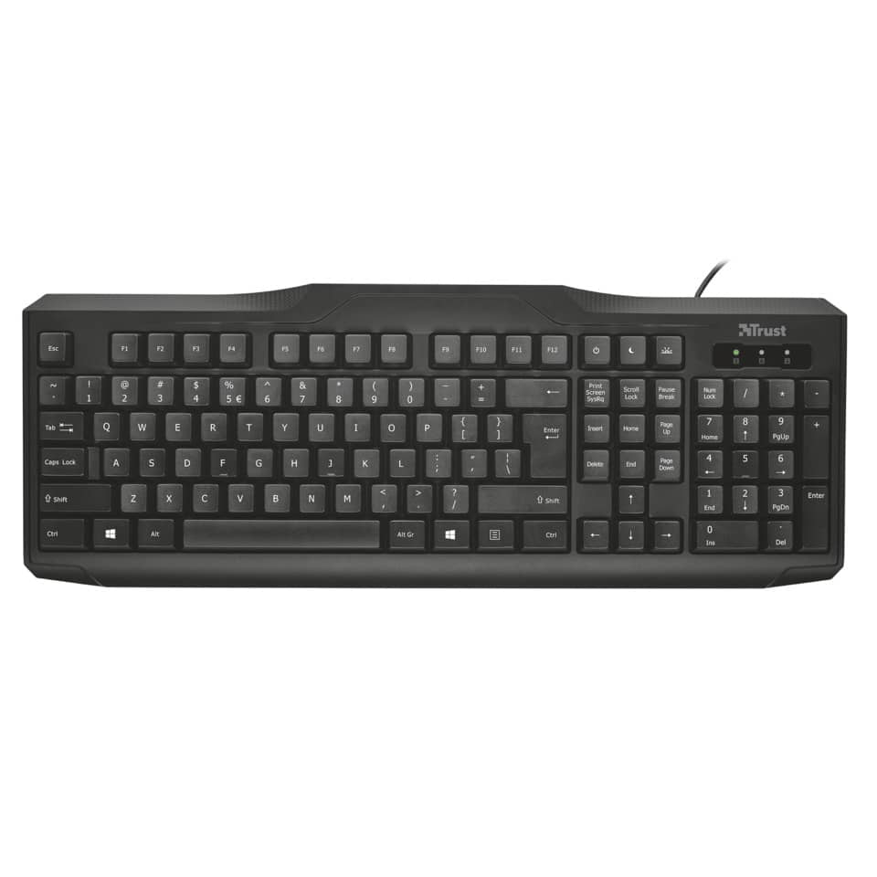 Tastiera con cavo da 1,8 m Trust ClassicLine nero 23670