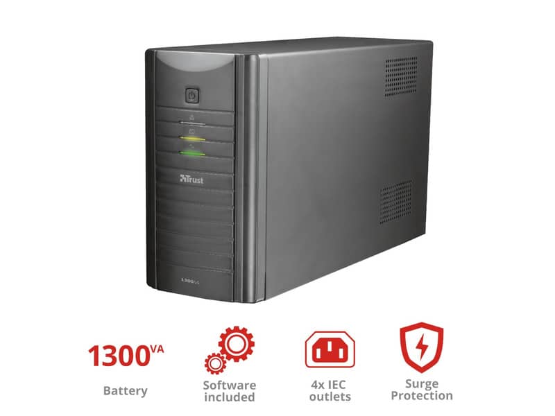 Gruppo di continuità da 1300 VA UPS Trust Oxxtron nero 17679