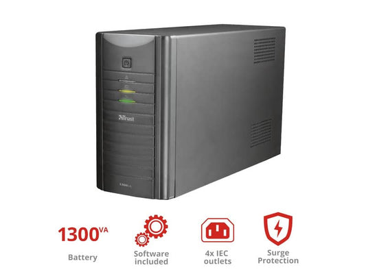 Gruppo di continuità da 1300 VA UPS Trust Oxxtron nero 17679