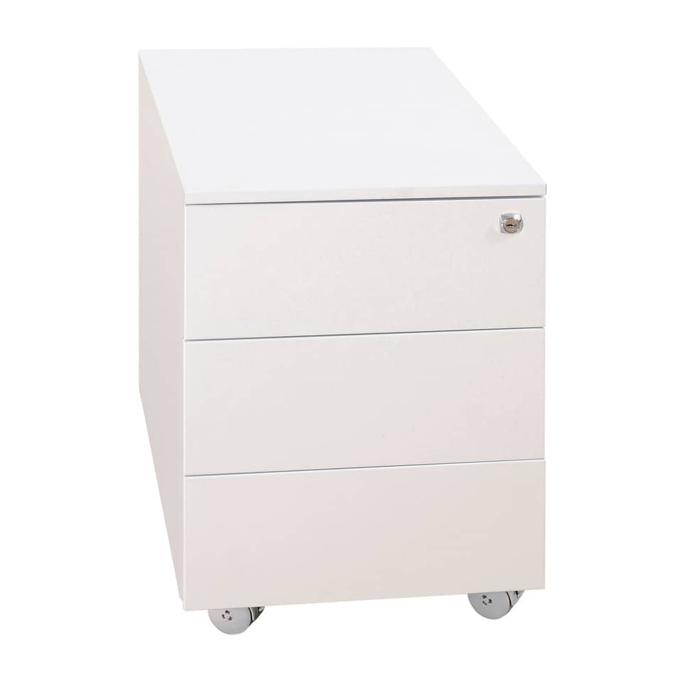 Cassettiera in metallo KUBO 3 con ruote -  40x59x54 cm bianco 3903 B