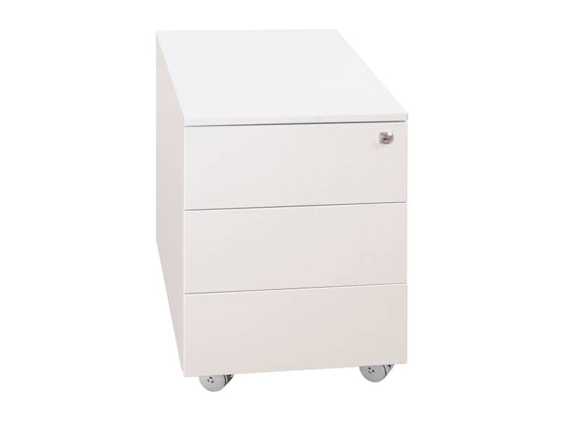 Cassettiera in metallo KUBO 3 con ruote -  40x59x54 cm bianco 3903 B