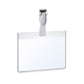 Portanomi con clip DURABLE EUROBADGE tasca chiusa pvc trasparente inserto 60x90mm  conf. 25 - 814319