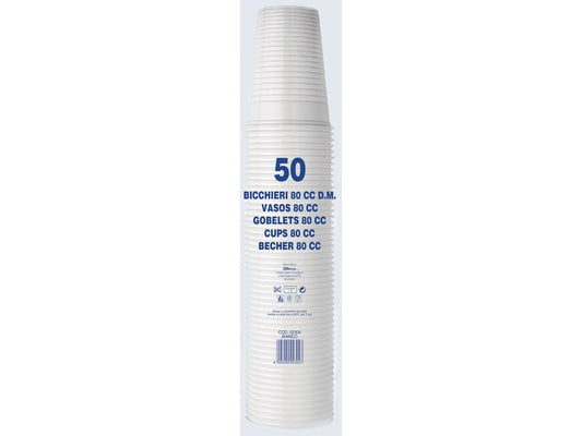 Bicchieri monouso Dopla Professional 80 ml polistirene bianco conf.50 - 42107
