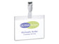 Portanomi con clip DURABLE EUROBADGE tasca chiusa pvc trasparente inserto 60x90mm  conf. 25 - 814319