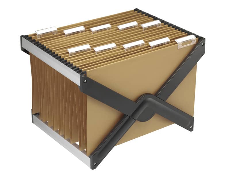 Supporto per cartelle sospese LUXOR 39 cm forma a X avana 41x32x27 cm 10 cartelle - LUXOR 4 AV 10 P1