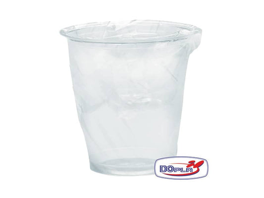 Bicchieri monouso Dopla 250 ml imbustati singolarmente polistirolo trasparente conf.200 - 02866