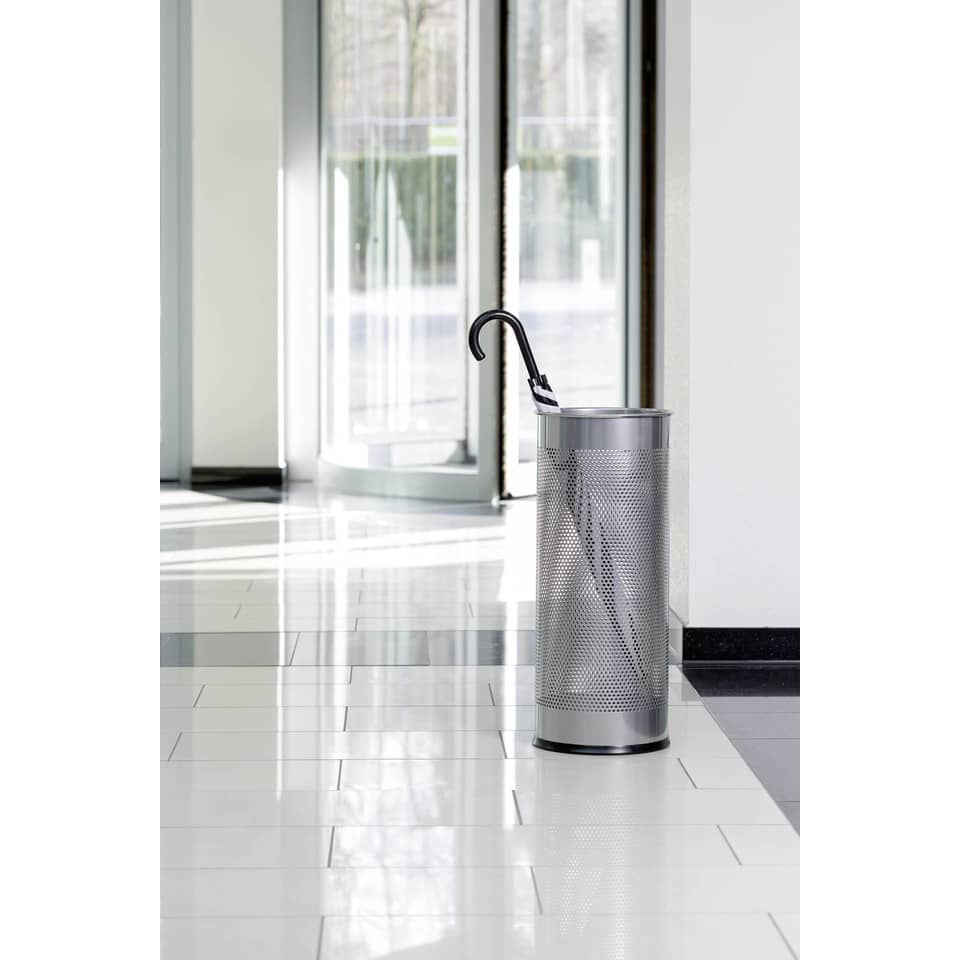 Portaombrelli DURABLE acciaio verniciato argento metallizzato capacità 28,5 lt - Ø 26 cm - h 62 cm - 335023