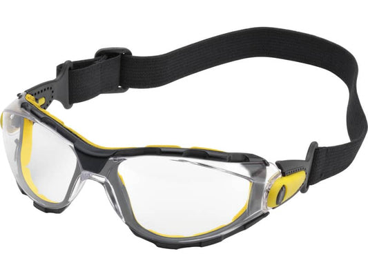 Occhiali monoblocco Delta Plus Pacaya Strap - policarbonato nasello integrato montatura nylon trasparente - PACAYSTIN