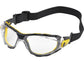 Occhiali monoblocco Delta Plus Pacaya Strap - policarbonato nasello integrato montatura nylon trasparente - PACAYSTIN
