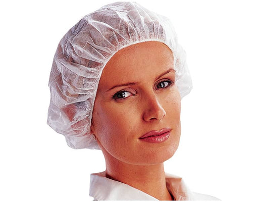 Cuffia da lavoro Delta Plus in ppl non tessuto - bordo elasticizzato diam. 53 cm. bianco 100 pz. - PO110