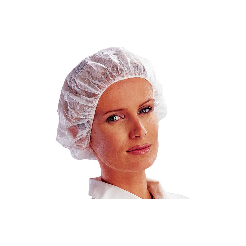 Cuffia da lavoro Delta Plus in ppl non tessuto - bordo elasticizzato diam. 53 cm. bianco 100 pz. - PO110