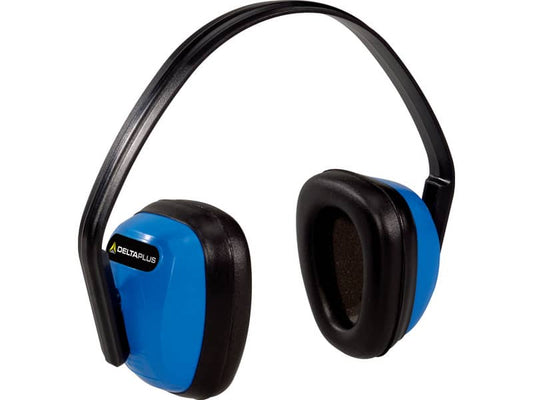 Cuffia antirumore Delta Plus con padiglioni in polistirene archetto in ABS blu-nero - SPA3BL