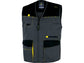 Gilet da lavoro DELTA PLUS D-Mach chiusura con zip - 5 tasche - poliestere e cotone grigio-giallo - XXL - DMGILGJXX