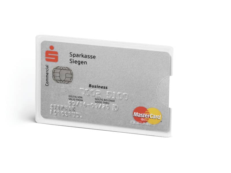 Tasca porta carte di credito DURABLE RFID SECURE CONFEZIONE RETAIL trasparente 54x86mm  conf. 3 - 890319