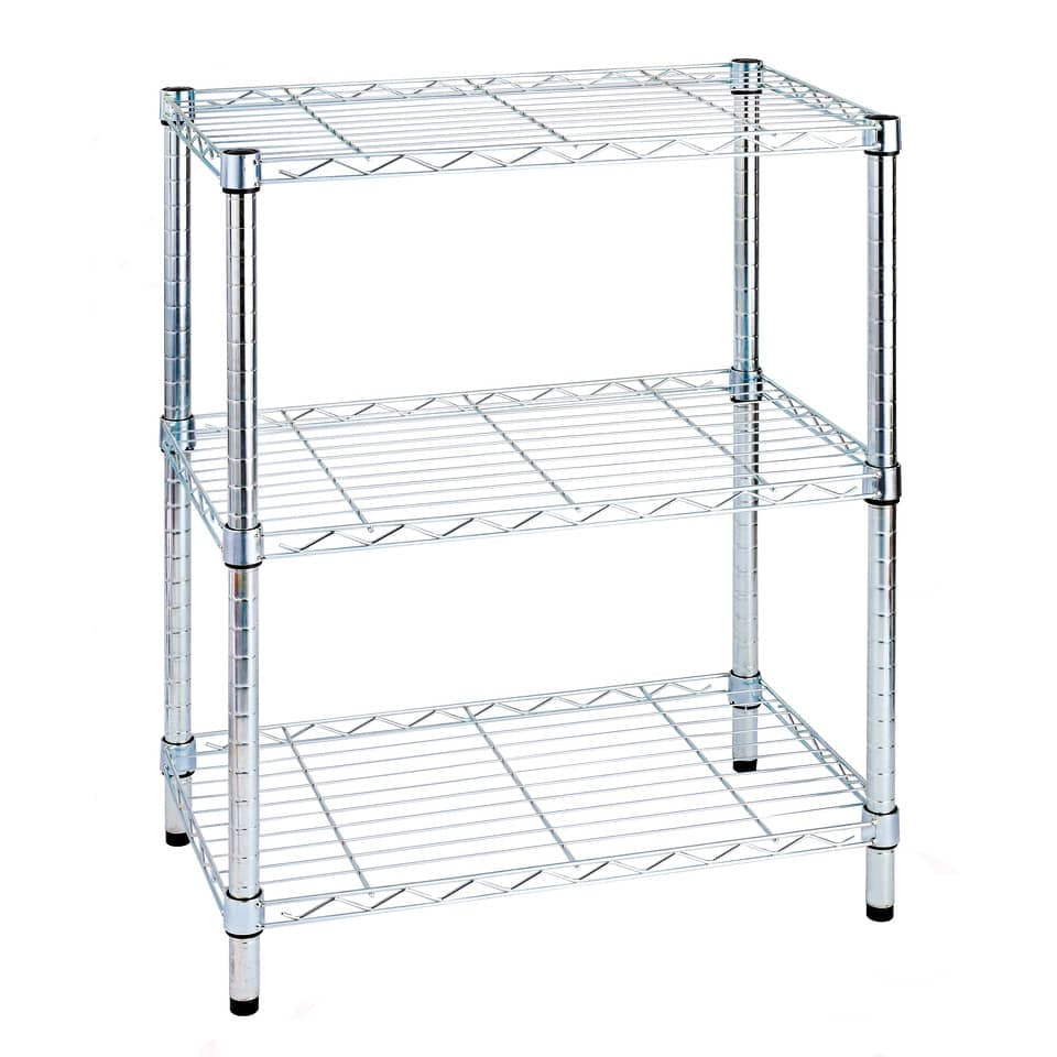 Scaffale a 3 ripiani Serena Group Archimede in acciaio grigio 60x36x75 cm - ZN1424-3
