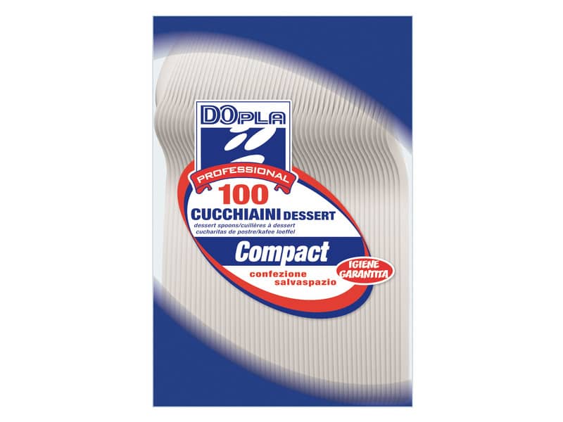 Stoviglie monouso Dopla Professional cucchiaini dessert polistirene bianco conf.100 - 3137