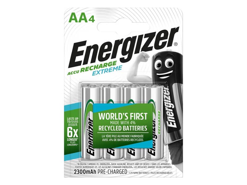 Batterie ricaricabili ENERGIZER Extreme AA - 2300 mAh conf.da 4 - E300624601