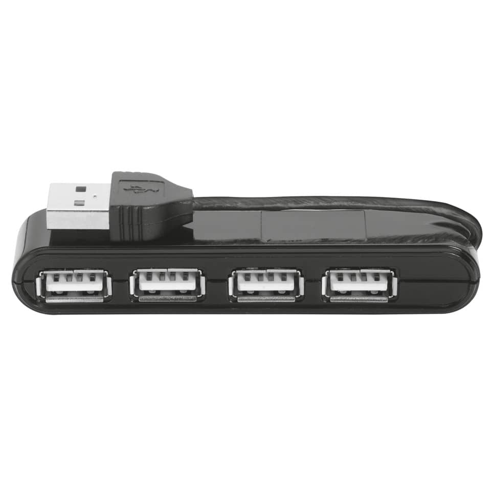 Mini Hub USB 2.0 a 4 porte Trust Vecco nero 14591