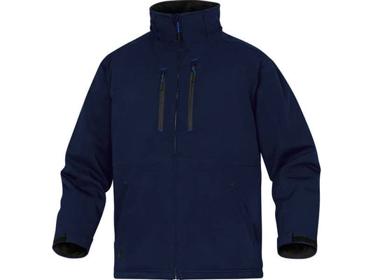 Giacca da lavoro Delta Plus Parka Milton 2 chiusura con zip impermeabile - 6 tasche - poliestere blu L - MILT2BMGT