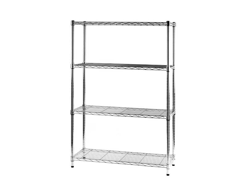 Scaffale a 4 ripiani Serena Group Archimede in acciaio grigio 90x36x137 cm - ZN1436-4