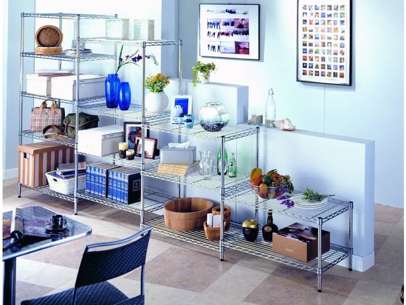 Scaffale a 4 ripiani Serena Group Archimede in acciaio grigio 90x36x137 cm - ZN1436-4