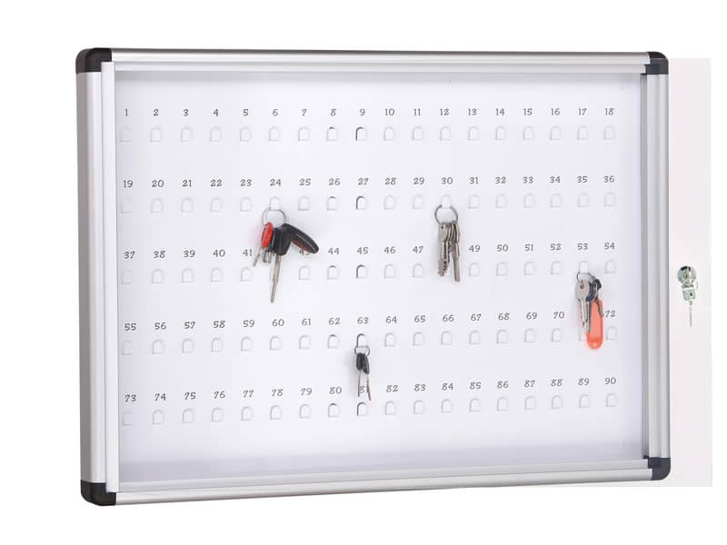 Bacheca portachiavi SGS murale da interno - fondo magnetico argento WD 570 P